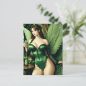 Absinthe Green Fairy Postcard Postkarte (Stehend Vorderseite)