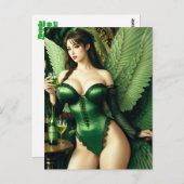 Absinthe Green Fairy Postcard Postkarte (Vorne/Hinten)