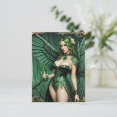 Absinthe Green Fairy Postcard Postkarte (Stehend Vorderseite)