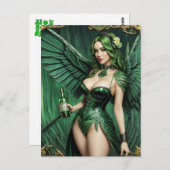 Absinthe Green Fairy Postcard Postkarte (Vorne/Hinten)