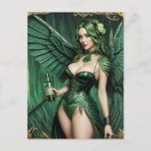 Absinthe Green Fairy Postcard Postkarte (Vorderseite)