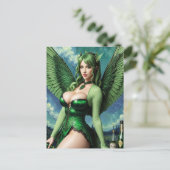 Absinthe Green Fairy Postcard Postkarte (Stehend Vorderseite)
