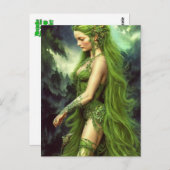 Absinthe Green Fairy Postcard Postkarte (Vorne/Hinten)