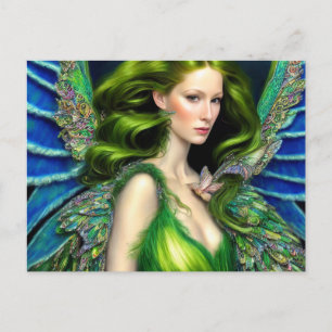 Absinthe Green Fairy Postcard Postkarte