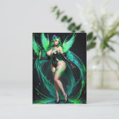 Absinthe Green Fairy Postcard Postkarte (Stehend Vorderseite)