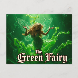 Absinthe Green Fairy Postcard Postkarte
