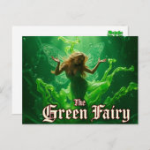 Absinthe Green Fairy Postcard Postkarte (Vorne/Hinten)