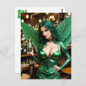Absinthe Green Fairy Postcard Postkarte (Vorne/Hinten)