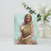 Absinthe Green Fairy Postcard Postkarte (Stehend Vorderseite)