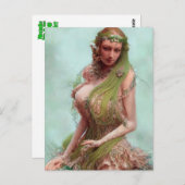 Absinthe Green Fairy Postcard Postkarte (Vorne/Hinten)