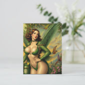 Absinthe Green Fairy Postcard Postkarte (Stehend Vorderseite)