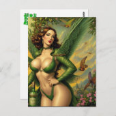 Absinthe Green Fairy Postcard Postkarte (Vorne/Hinten)