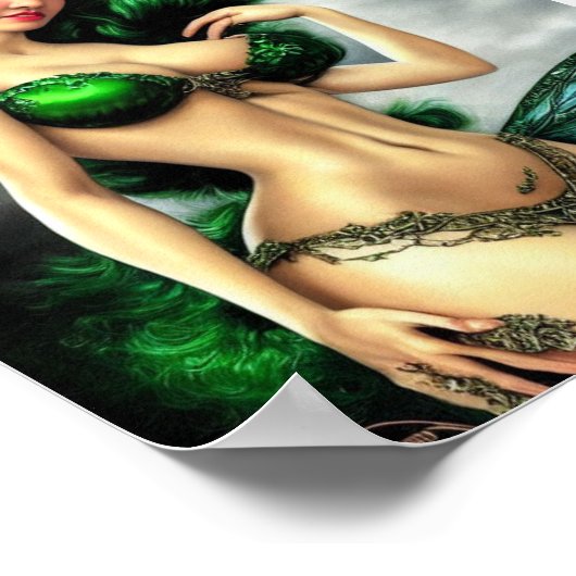 Absinthe Green Fairy Poster (Ecke)