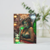 Absinthe Green Fairy Poster Postkarte (Stehend Vorderseite)
