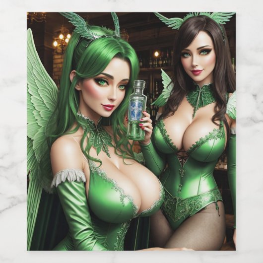 Absinthe Green Fairy Weinetikett (Einzelnes Label)