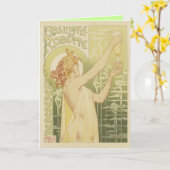 Absinthe Greeting Card Karte (Gelbe Blume)