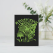 Absinthe Grüne Feen-Dame Postkarte (Stehend Vorderseite)