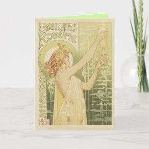Absinthe-Grußkarte Karte