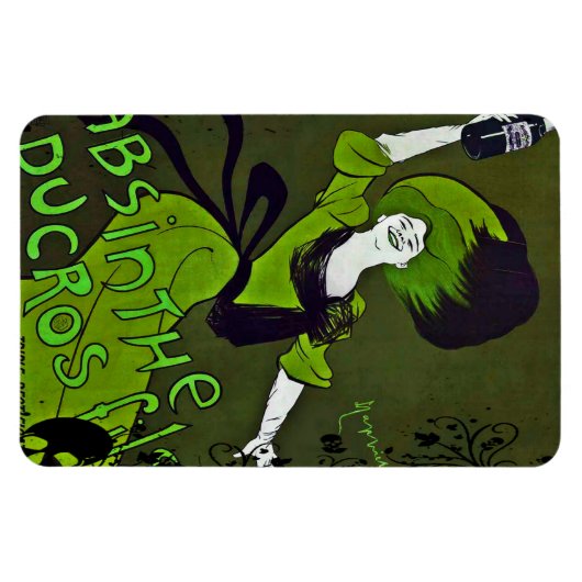 Absinthe in Green Flexible Fridge Magnet (Horizontal)