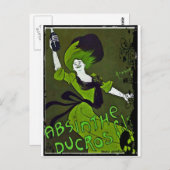 Absinthe in Green Postkarte (Vorne/Hinten)