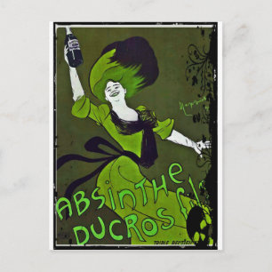 Absinthe in Green Postkarte
