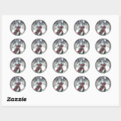 Absinthe jetzt Fairy Fade to Black Round Stickers (Blatt)