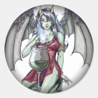 Absinthe jetzt Fairy Fade to Black Round Stickers
