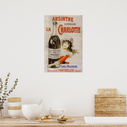 Absinthe La Charlotte Poster (Küche)