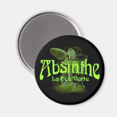 Absinthe La Fee Verte Fairy mit Glas Magnet (Vorderseite/Rückseite)