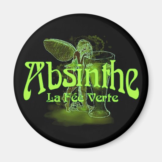 Absinthe La Fee Verte Fairy mit Glas Magnet (Vorne)