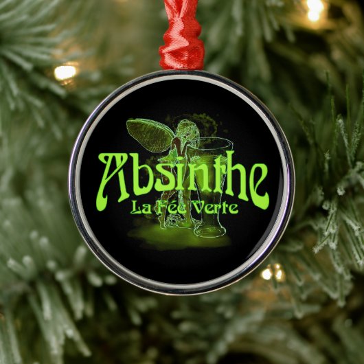 Absinthe La Fee Verte Fairy mit Glas Ornament Aus Metall (Baum)