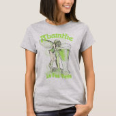 Absinthe La Fee Verte Fairy mit Glas T-Shirt (Vorderseite)