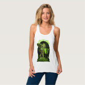 Absinthe La Fee Verte Fairy mit Glas Tank Top (Vorderseite Vollansicht)