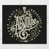 Absinthe-Label Alkoholflaschenetikett (Einzelnes Label)