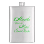 Absinthe lässt das Herz wachsen Flachmann (Vorderseite)