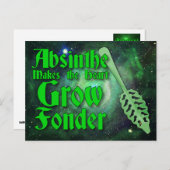 Absinthe lässt das Herz wachsen Fonder Postkarte (Vorne/Hinten)