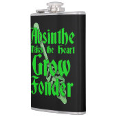 Absinthe lässt das Herz wachsen mit dem Löffel Flachmann (Links)