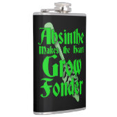 Absinthe lässt das Herz wachsen mit dem Löffel Flachmann (Rechts)