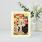 Absinthe Leon Vintag Wine Drink und Art Postkarte (Stehend Vorderseite)