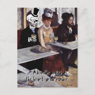 'Absinthe (macht den Herzwachstumsschriftsteller)' Postkarte
