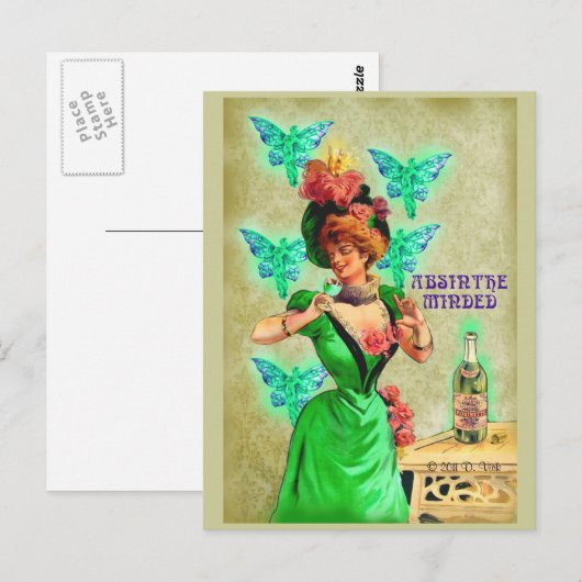 Absinthe Minded Postcard Postkarte (Vorne/Hinten)