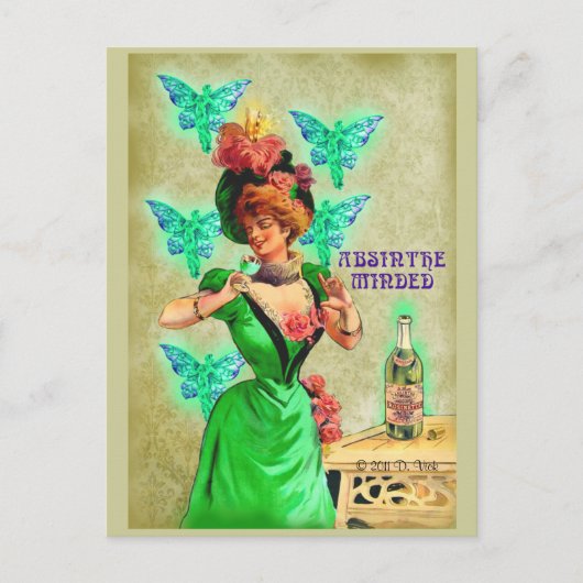 Absinthe Minded Postcard Postkarte (Vorderseite)