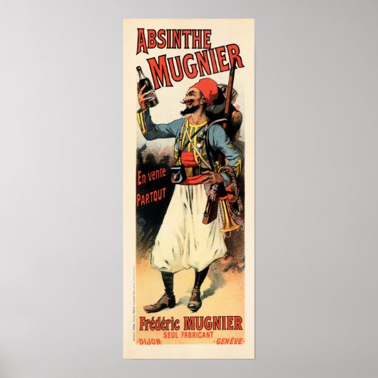 ABSINTHE MUGNIER 1895 von Lucien Lefevre French Ad Poster (Vorne)
