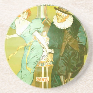 Absinthe Parisienne Gélis-Didot Malteste Kunstkun Getränkeuntersetzer