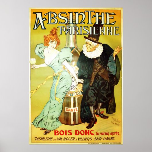 Absinthe Parisienne Poster (Vorne)