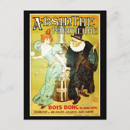 Absinthe parisienne postkarte (Vorderseite)