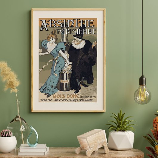 Absinthe Parisienne Vintage französische Werbung Poster