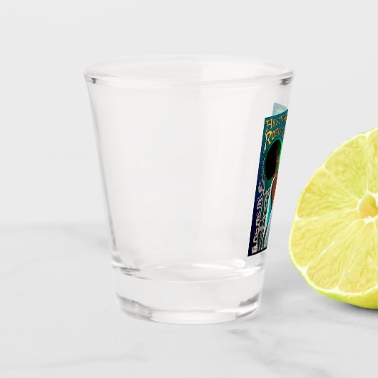 Absinthe-Plakat Schnapsglas (Links)