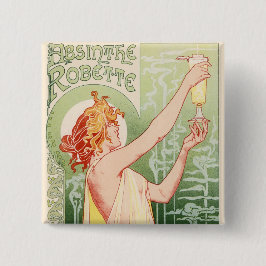 Absinthe Robette - Alcohol Vintage Poster Button