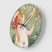 Absinthe Robette Große Wanduhr (Winkel)